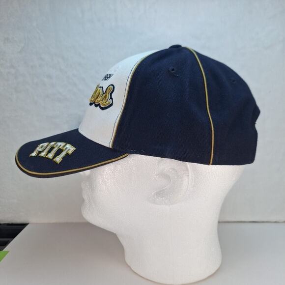 Pittsburgh Pitt Panthers Adjustable StrapBack Hat Cap Blue Gold NCAA Cotton - Picture 3 of 9